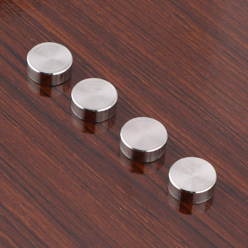 [Australia - AusPower] - 20 PCS Screw Covers Decorative Caps (Solid Brass Construction) Mirror Screws Fasteners, 3/5" Diameter, Brushed Stainless Steel 3/5 Inch Brushed Finish 