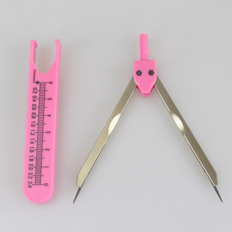 [Australia - AusPower] - Airgoesin EKG ECG Calipers Nursing or Doctor Caliper Divider for Measuring Drafting Electrocardiographs with Ruler (Pink) 