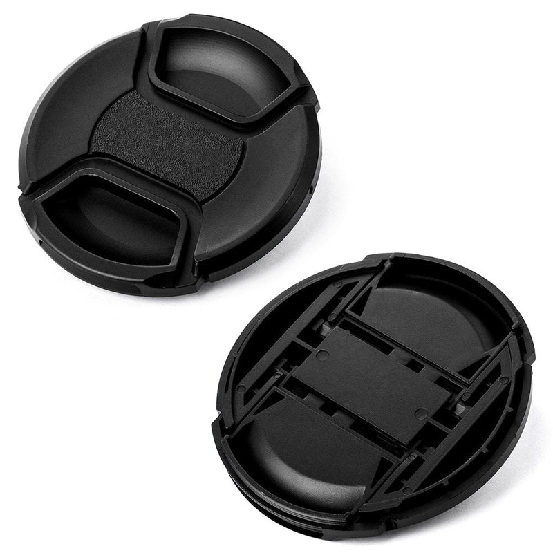 [Australia - AusPower] - 52mm Lens Cap Bundle, 3 Pack Universal Snap on Front Centre Pinch Lens Cover Set with Microfiber Lens Cleaning Cloth for Canon Nikon Sony Olympus DSLR Camera + Camera Lens Cleaning Pen 52mm 