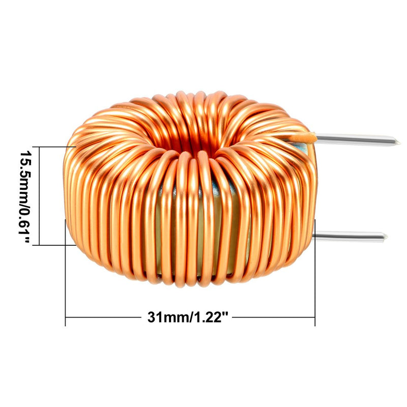[Australia - AusPower] - uxcell Vertical Toroid Magnetic Inductor Monolayer Wire Wind Wound 220uH 11A Inductance Coil 