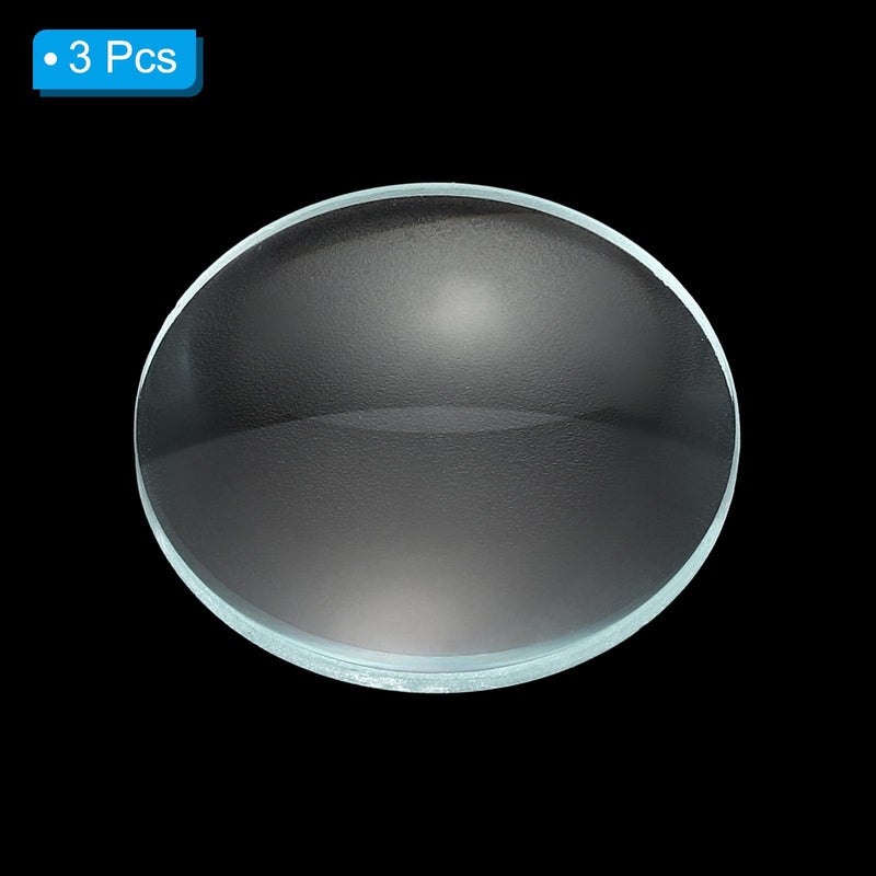[Australia - AusPower] - PATIKIL 2" (50mm) Focal Length Double Convex Lens, 3 Pcs 30mm Diameter 5mm Height Glass Optically Polished Round Edges Lens for Physics Experiment, Clear 