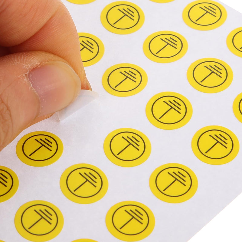iplusmile 800Pcs Grounding Symbol Stickers 0.39X0.39 Inch Electrical Panel Labels Protective Ground Warning Stickers Durable Adhesive for Industrial Safety