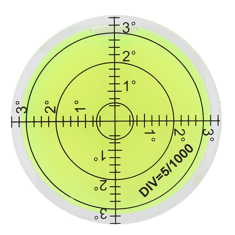 [Australia - AusPower] - Round Level with 60 mm Diameter and Crystal Clear Scale, Easy Direction Detection, Diameter Measuring Tool for Scale Calibration 