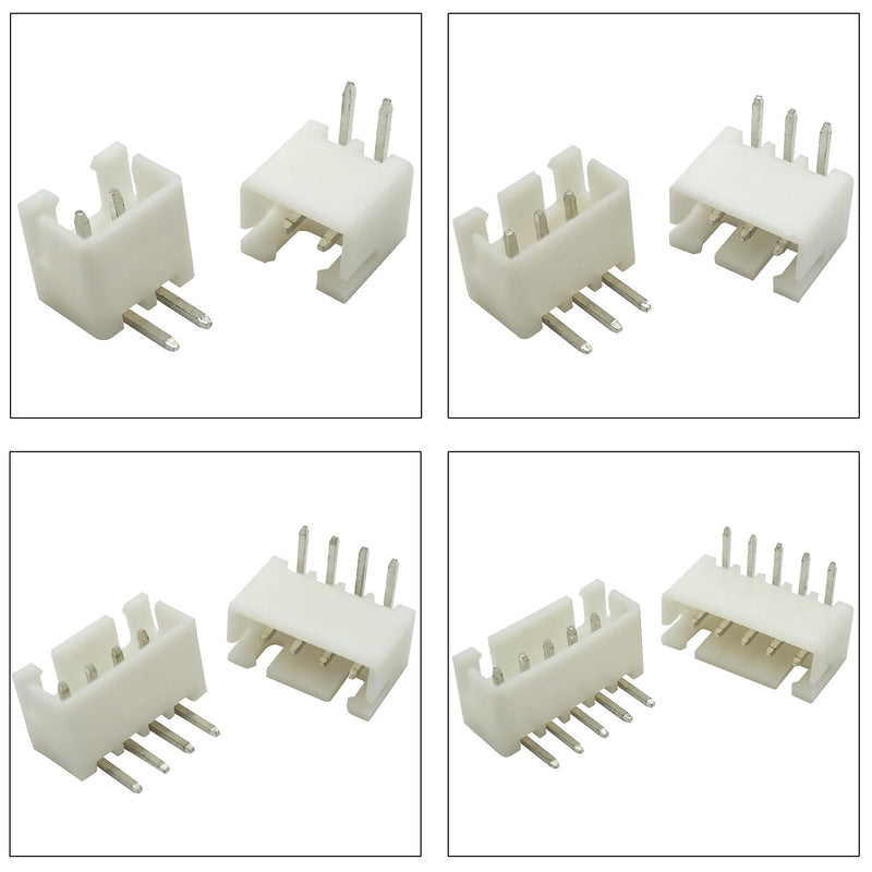 [Australia - AusPower] - JST Connector Kit, XH2.5 DIP Header Jst 2.54mm Pitch IC Socket Plugs Adapter, JST-XH 2/3/4/5/6/7/8/9/10/12Pin DIP Header Side Type Right Angle Type Header (XH2.5-DIP-R/A) JST-2.5MM-XH-DIP-Right Angle Header 