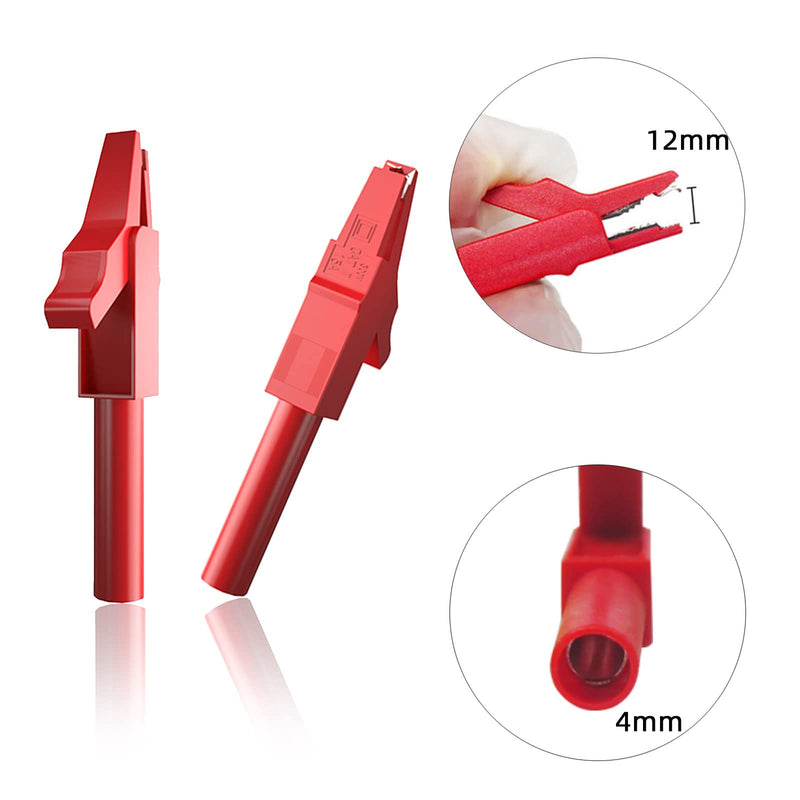 [Australia - AusPower] - Cleqee Multimeter Test Leads Kit 4 mm Banana Plug Cable Test Probe with 8 Pieces Interchangeable Precision Sharp Test Probes Crocodile Clips for Multimeter Electrical Testing Style C 