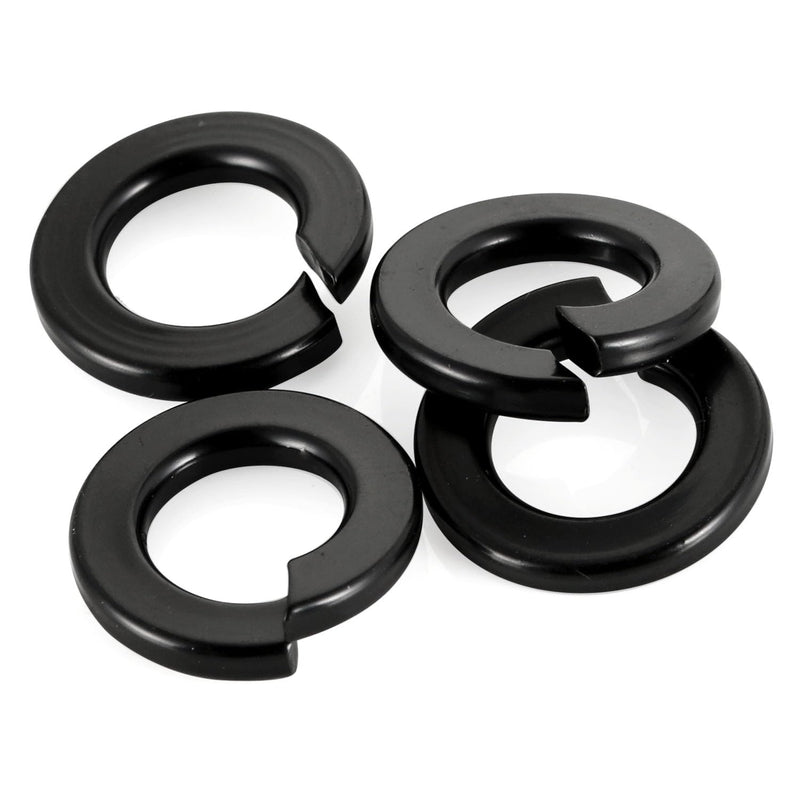 [Australia - AusPower] - M8 Black Spring Lock Washer, 304 Stainless Steel, Black Coating Split Lock Washer Elastic Gasket, for Screws Fasteners, 50 PCS M8 