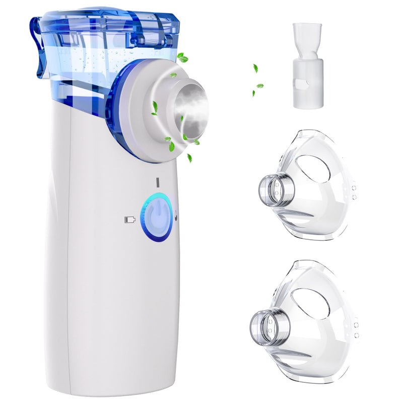 [Australia - AusPower] - Portable Nebulizer for Adults & Kids, Rechargeable Handheld Nebulizer Machine with Adjustable Rate, Nebulizer with Fast Support for Asthma and Respiratory Problems 