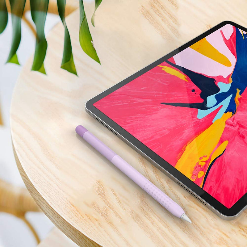 [Australia - AusPower] - Delidigi Pencil Case Compatible with Apple Pencil 2nd Generation Case, Gradient Color Case Sleeve Silicone Cover Accessories for Apple Pencil 2nd Gen Lavender 