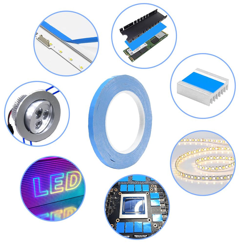 [Australia - AusPower] - Double Sided Adhesive Tape for TV LED Backlight Strips with Magnetic Backing sync Thermal Conductive Strong Roll 25 Meter(82FT) 8 MM 