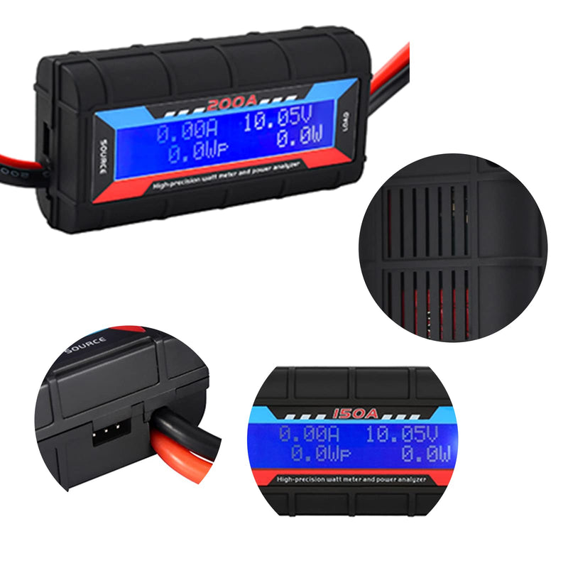200A High Precision Aircraft Model Performance Analyzer | Wattmeter Detector, Digital LCD Battery Backup System Battery Consumption Monitor, Model Tester UAV Accessories