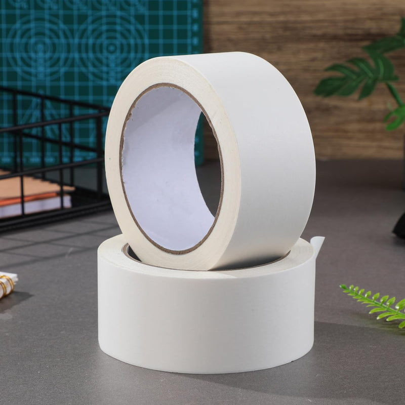 White Packing Tape 2 Rolls Writable Kraft Paper Packing Gummed Tapes Water Activated Heavy Duty Industrial Packaging Shipping Kraft Papers 3000.00X4.50X0.01CM