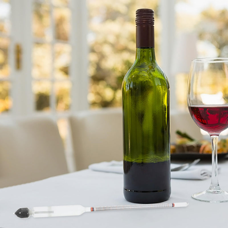 [Australia - AusPower] - Hemoton Alcohol Hydrometer Kit with Plastic Test Jar Specific Gravity Meter for Measuring Alcohol Content in Wine Beer Spirits 9.84 Inch Hydrometer Tube 