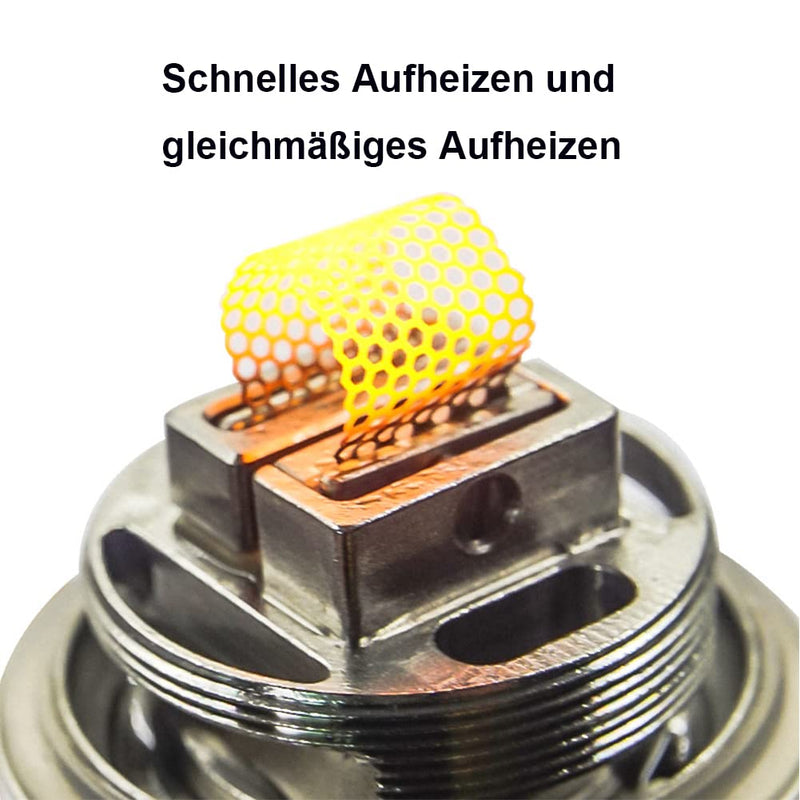 NI80 / A1 / SS316 Mesh Coil 0.16Ω / 0.15Ω / 0.18Ω 20 Pieces Mesh Prebuild Wire for RDA RTA (A1-0.18Ω) A1 --0.18Ω