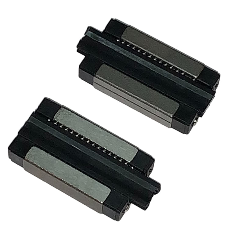 MGN7 H Carriage Block Bearing Ball Slider Block Long Style Black 2Pcs for 7mm MGN7 Miniature Linear Motion Sliding Guide Rail MR7 for CNC and 3D Printer