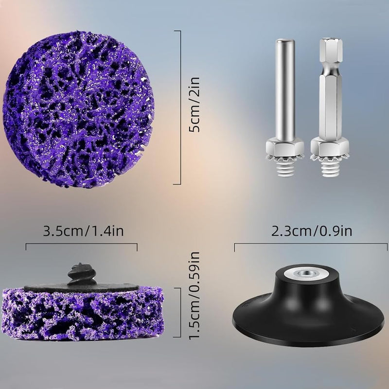 [Australia - AusPower] - CSD Sanding Disc, 20 Pieces Coarse Cleaning Disc 50 mm Cleaning Disc Set Nylon Fabric Disc Paint Removal Rust Polishing for Angle Grinder Purple Blue 