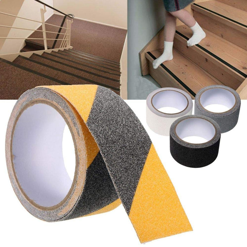 Anti Slip Tape Heavy Duty Non Skid Treads Safety Tape for Stairs Outdoor/Indoor(5m×50mm, Yellow&Black) 5m×50mm