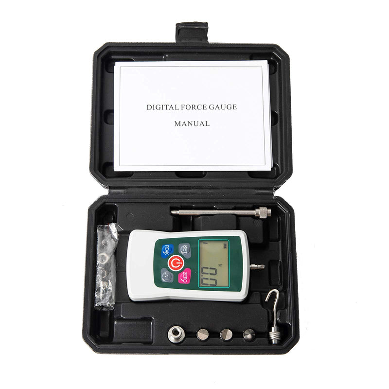 [Australia - AusPower] - Beslands Digital Force Gauge 500N Push Pull Force Gauge Dynamometer Tension Gauge Tester Pressure Thrust Meter with Units N/LB/Kg/Oz, Portable Storage Case (AMF-500) 