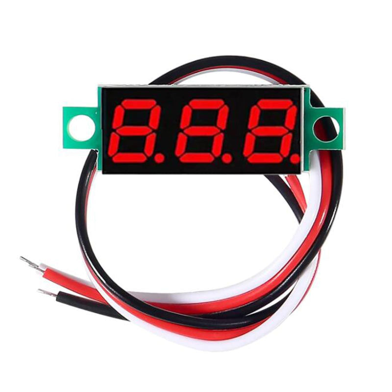 [Australia - AusPower] - 4pcs Mini Digital Voltmeter 0.36 Inch Three-Line DC 0-30V Mini Digital Voltmeter Gauge Tester Red LED Display Panel Red-8pcs 