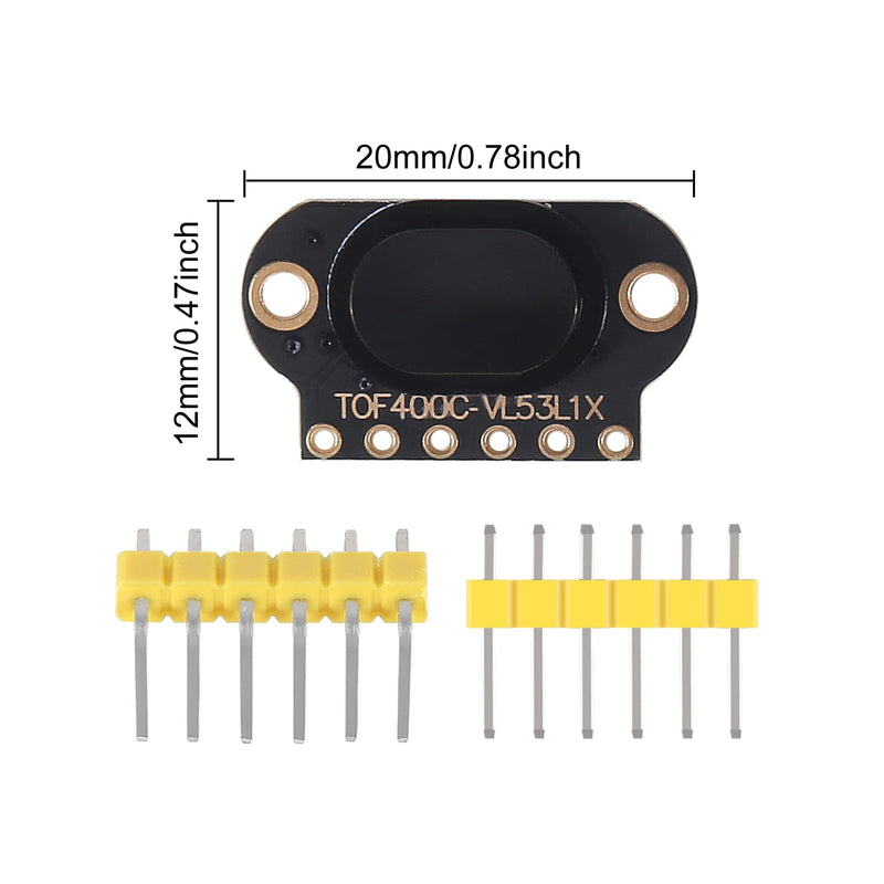 [Australia - AusPower] - 4pcs TOF400C VL53L1X 4M Laser Ranging Sensor Module TOF Time-of-Flight Distance IIC Output for Arduino STM32 