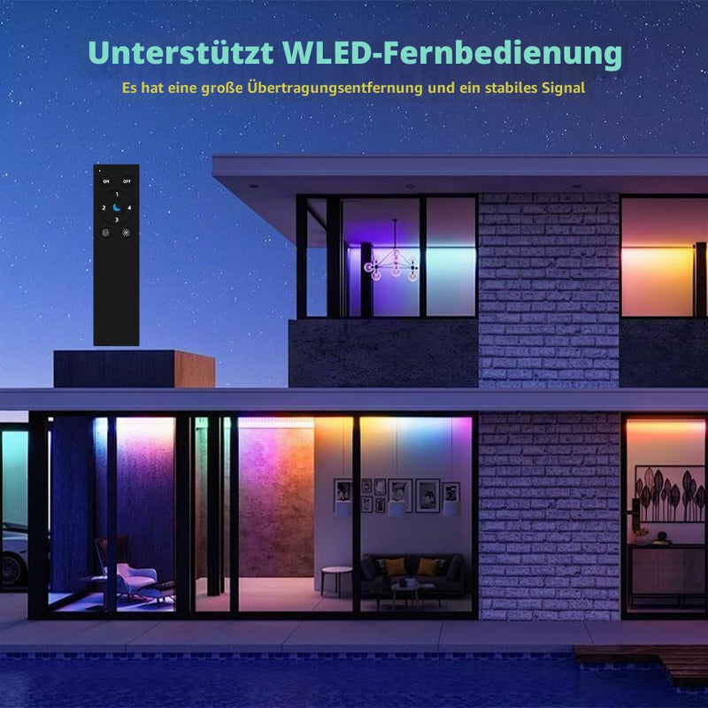 WLED Controller for Outdoor Use with Microphone, ESP32 DC 5-24V Input for Addressable RGB LED Strip WS2811 WS2812B SK6812 WS2815, IP65 Waterproof LED Strip Controller for Outdoor Use