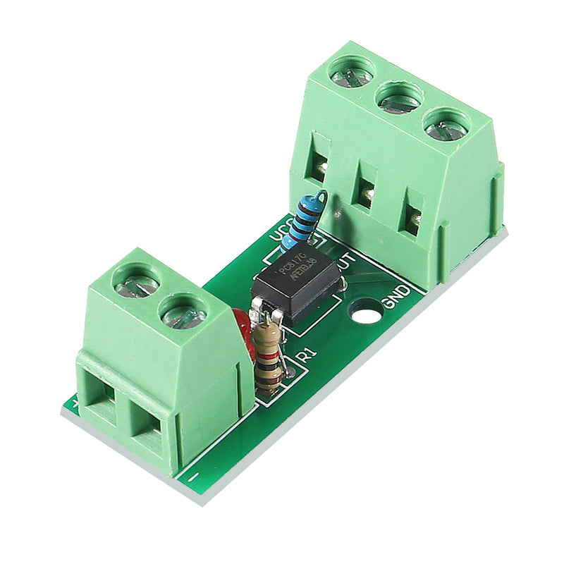 [Australia - AusPower] - 10Pcs 1 Channel Optocoupler Isolation Module 12V PC817 EL817 Photoelectric 1 Way Opto PNP NPN Signal Converter Rail Holder PLC Drive Motor Board 