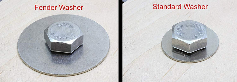 [Australia - AusPower] - Pack of 100 Stainless Steel Fender Washers - 1/4 x 1-1/4-Inch Bolt Dropper Flat Washers for Screws and Bolts - Corrosion Resistant for Wood, Metal, and Wet Environments 1/4" x 1-1/4" OD (100 pcs) 