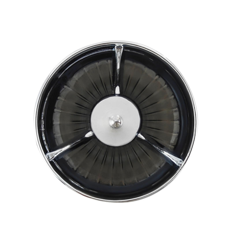 [Australia - AusPower] - FATECIM 2" Turn Signal Light Turbine Replacement Smoke Lenses Covers for Softail Street Road Glide Fat boy Sportster Dyna Deluxe Bikes Snap On repl. OEM# 68973-00 Chrome Bezel Turbine / Chrome / Smoke Lenses 