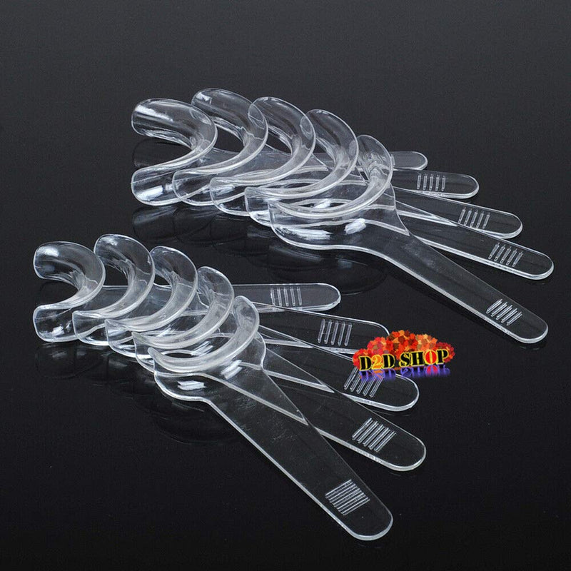 [Australia - AusPower] - 4 x Dental Intraoral Clinic Stainless Steel Photography Mirrors & 10PCS Mouth Opener 