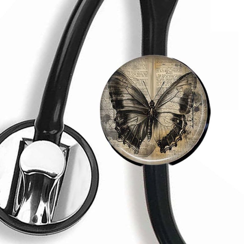 [Australia - AusPower] - Butterfly in The Book StethoscopeTag Personalized,Nurse Doctor StethoscopeID Tag Customized, Medical StethoscopeName Tag,Ideal for Anyone That uses a Stethoscope, Nursing Students,etc. 