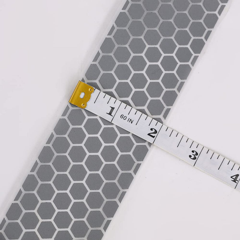 High Visibility Iron On Silver Reflective Heat Transfer Vinyl Tape for Clothing Honeycomb-Shaped (2 Inch x 10 Yard) 2 Inch x 10 Yard