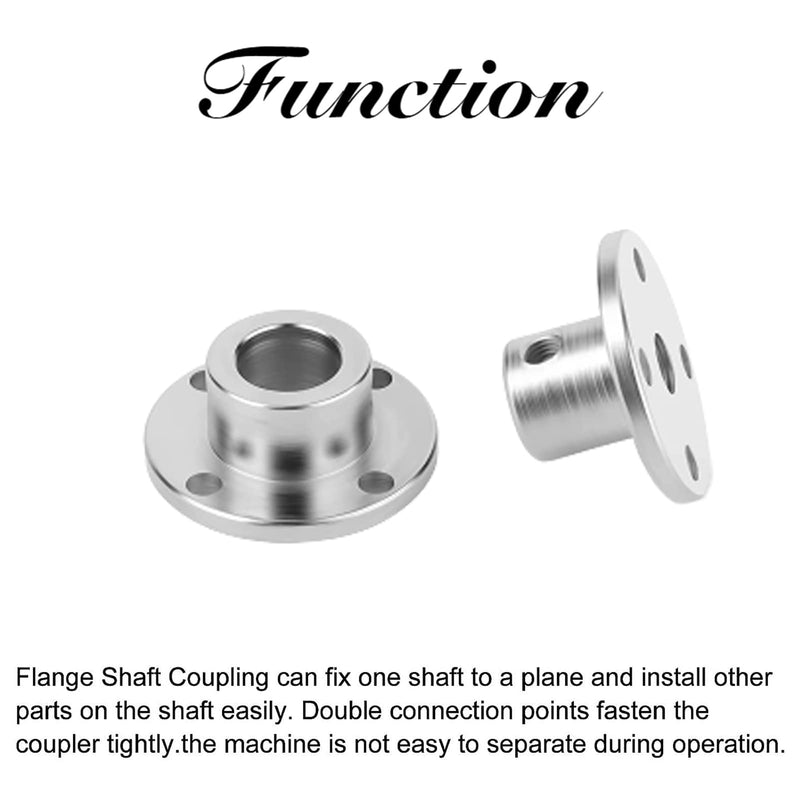 [Australia - AusPower] - 2-Pack 8mm Flange Shaft Coupling High Hardness Metal Axis Bearing Fittings DIY Model Accessory Rigid Flange Guide Shaft Coupler Motor Connector 2 