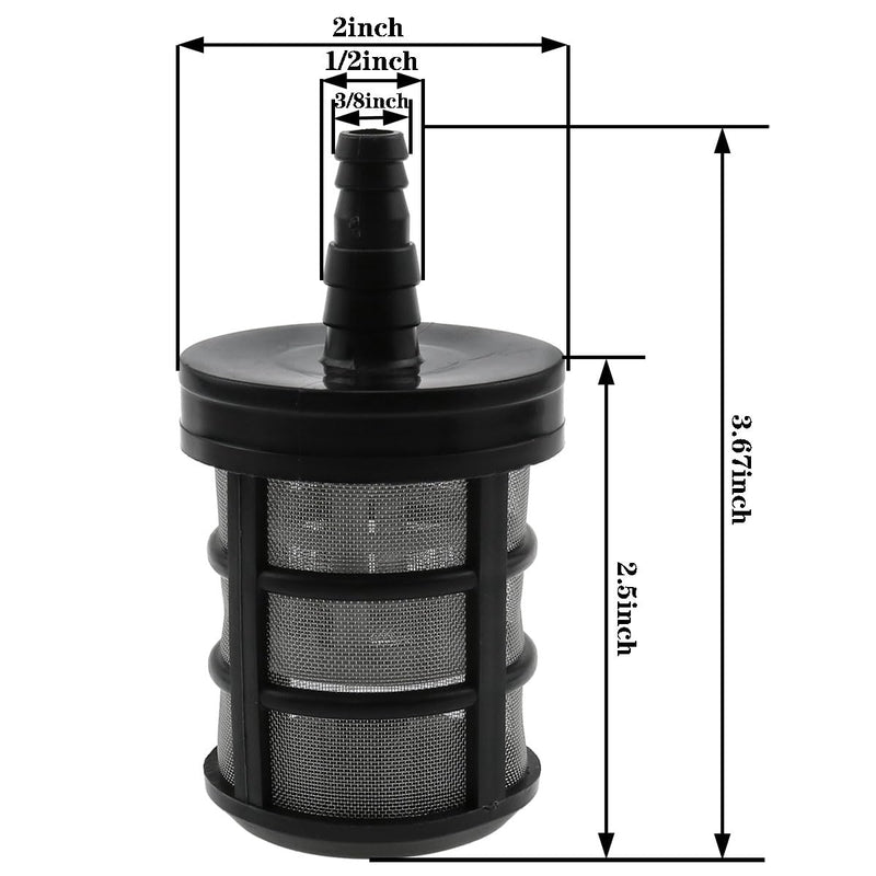 [Australia - AusPower] - Stainless Steel Encryption Filters Double-Layers Stainless Steel Encryption Garden Hose Strainer with 3/8", 1/2" Barb Connection for Sprayer?Car Washers?Oil Pumps and Industrial Equipment (2 Packs) 