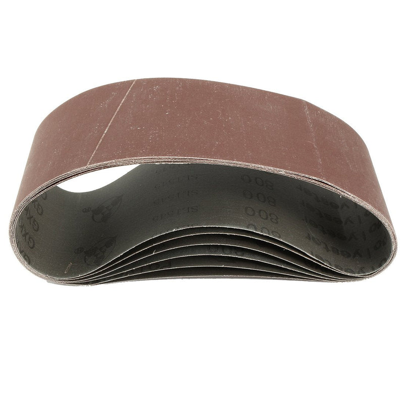 [Australia - AusPower] - uxcell 4-Inch x 24-Inch Aluminum Oxide Sanding Belt 800 Grits Sandpaper Flush Joint for Belt Sander 6pcs 