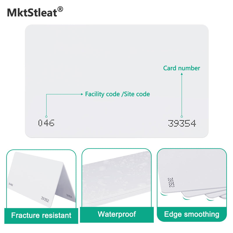 [Australia - AusPower] - 50 pcs 26 Bit Proximity CR80 Cards Weigand Prox Blank Printable Swipe Cards Compatable with ISOProx 1386 1326 H10301 format readers. Works with The vast majority of access control systems 