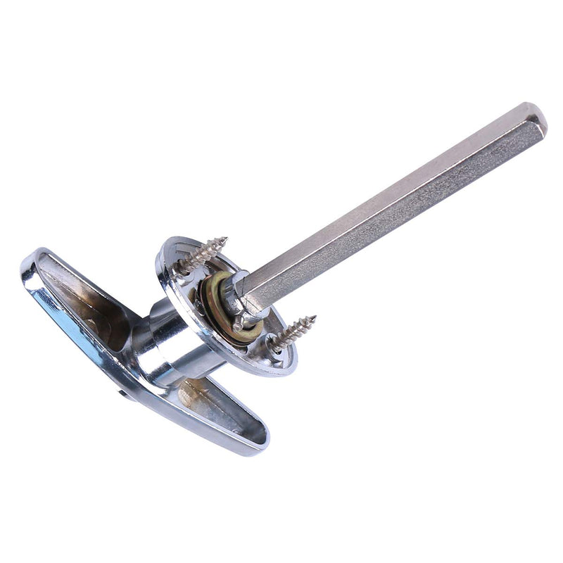 Garage Door Lock T-Handle Universal Replacement Hardware Locking for Manual Open in Chrome with 2 Keys self-Tapping Screws