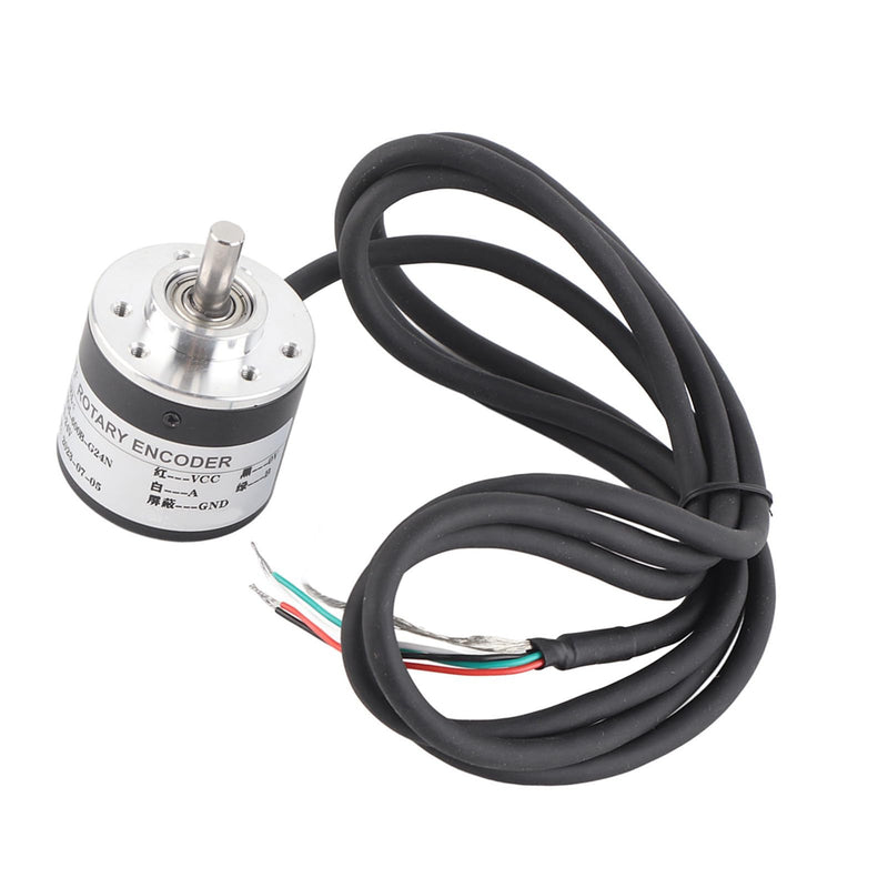 [Australia - AusPower] - Magnetic Incremental Rotary Encoder with Quadrature AB Phase Output, 6mm Shaft, 600 Pulses Per Revolution, DC 5 Volts to 24 Volts Wide Input Voltage 