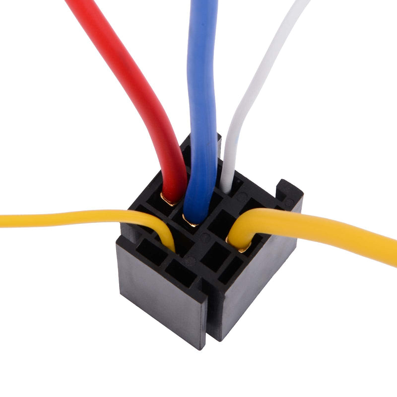 [Australia - AusPower] - EHDIS 5 Packs Car Relay with Harness Truck Motor Heavy Duty 5-Pin 80A 12V On/Off Normally Open SPDT Relay Socket Plug 5 JD2912-1Z-12VDC 80A 14VDC 