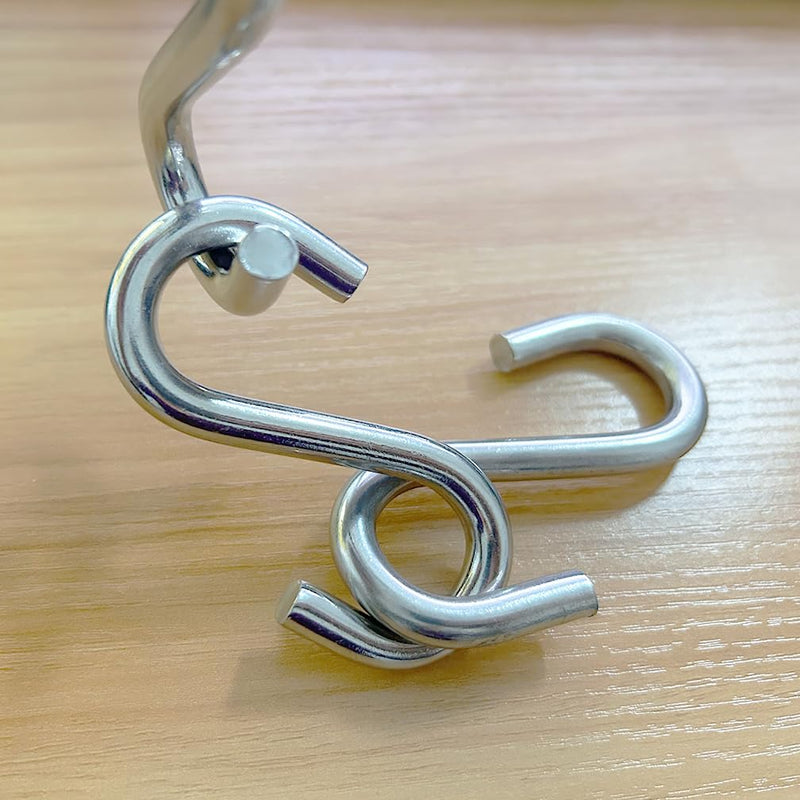 [Australia - AusPower] - 304 Stainless Steel S Hooks Heavy Duty,Outdoor Rust-Free Strong Industrial Grade Quality Utility Hooks 3.2 Inch /2 Pack 2 