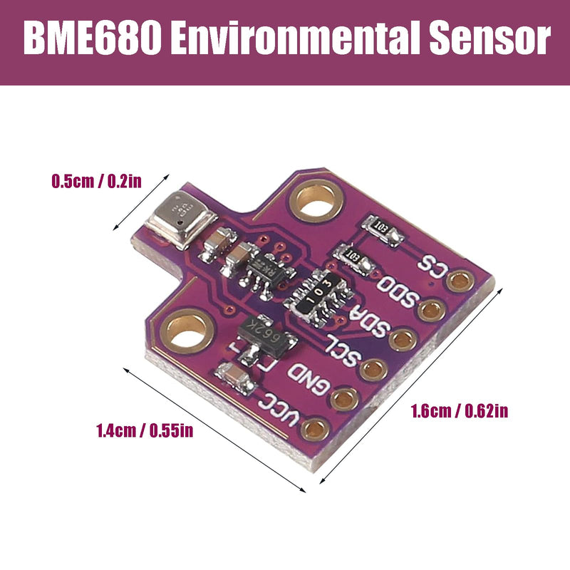 [Australia - AusPower] - BME680 Digital Temperature Humidity Sensor Module 4 in 1 Sensor 3.3V/5V High Precision Environmental Monitoring Sensor with SPI IIC 