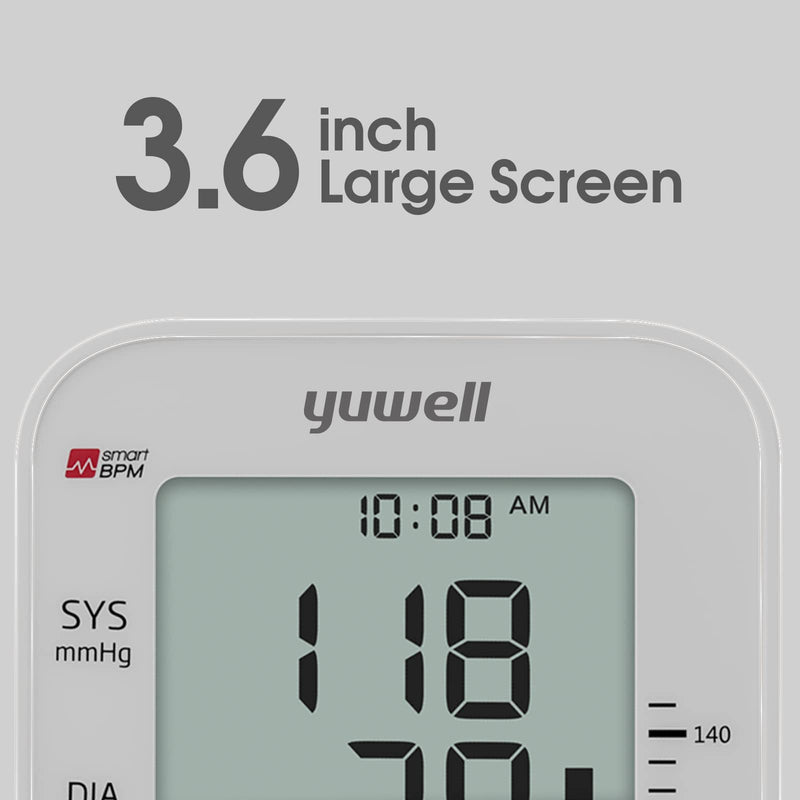 [Australia - AusPower] - yuwell Blood Pressure Monitor for Home Use, Digital Monitors with Wide Range Arm Cuff, 99 Memories and Voice Broadcating, Batteries and AC Adapter inluded, Style 660 Series 