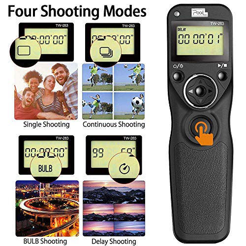 Pixel Wireless Shutter Remote Release Control TW283N3 for Canon Eos 5D Mark IV 5D 6D 7D Mark 1DX MARKII R5 R6 50D 40D 30D 20D 10D D60 D30 D2000 EOS-1V EOS-3