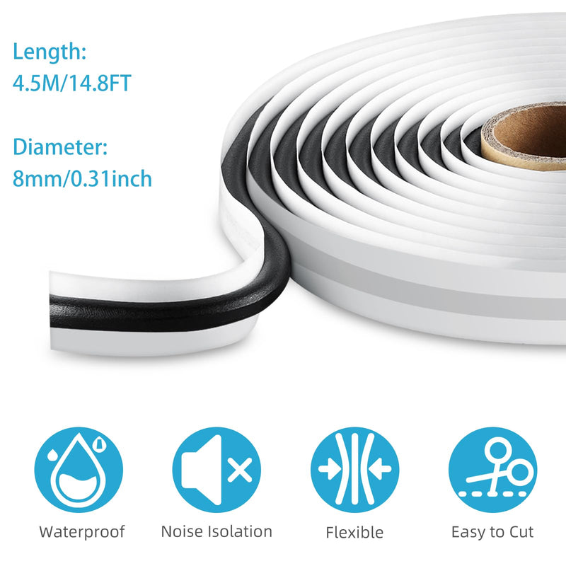 [Australia - AusPower] - Butyl Sealant Tape, 13Ft Butyl Rubber Sealant Headlight Glue Sealant Rope for Automotive (Car, RV, Marine) for Installing Car Part, Windows, Doors and Windshield etc. 1 Pack 
