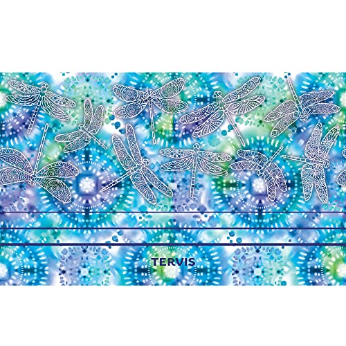 Tervis Traveler Tie Dye Dragonfly Triple Walled Insulated Tumbler Travel Cup Keeps Drinks Cold & Hot, 20oz, Stainless Steel