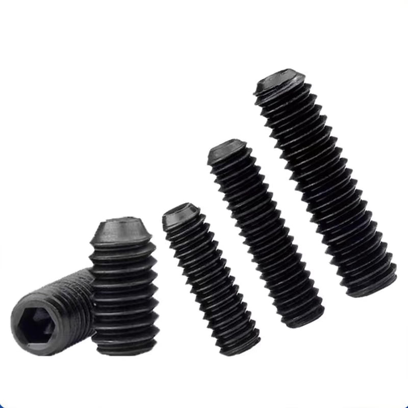 [Australia - AusPower] - M2.5-0.45 x 8mm Black Hex Socket Set Grub Screws,Headless Cup Point,Flat Point Grub Bolt,Internal Hex Drive,Alloy Steel,Grade 12.9 Carbon Steel,for Towel Rack Door Knob,External Thread,Pack of 50 M2.5-0.45 x 8mm(50 Pcs） 