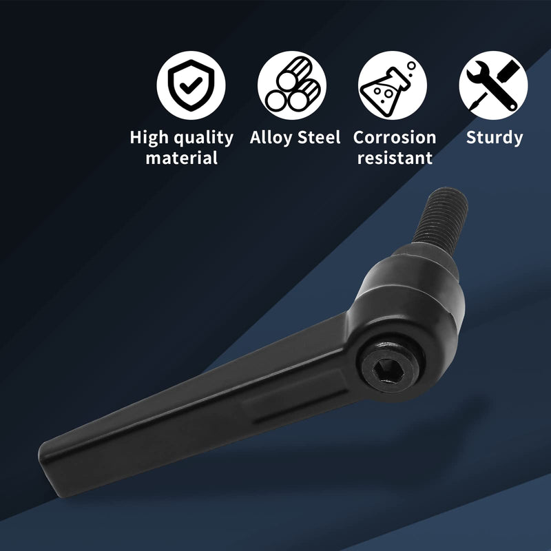 [Australia - AusPower] - 2pcs Adjustable Clamping Lever Knob, M8 x 25mm Male Thread Adjustable Handles Push Button Ratchet Lever Knob, Threaded Bolt Handle Replacement 