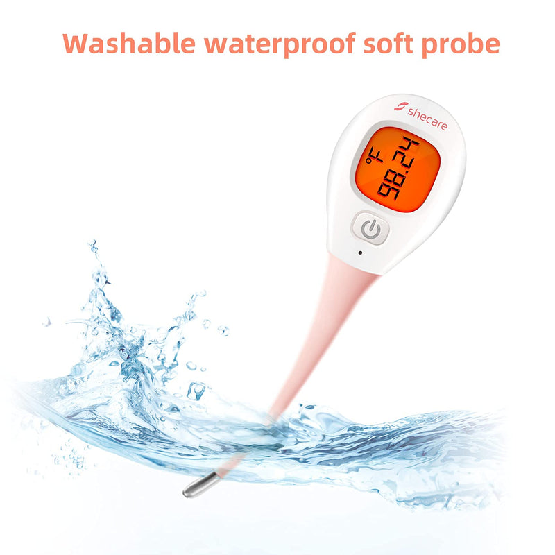 [Australia - AusPower] - Digital Basal Body Thermometer for Ovulation with Backlight LCD Display Backlit,Fertility BBT Thermometer High Precision Oral Thermometer,Accurate 1/100th Degree Works with Shecare APP 