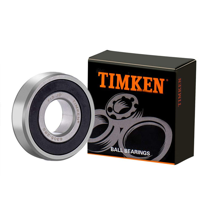 2PACK TIMKEN 6305-2RS Double Rubber Seal Bearings 25x62x17mm, Pre-Lubricated and Stable Performance and Cost Effective, Deep Groove Ball Bearings