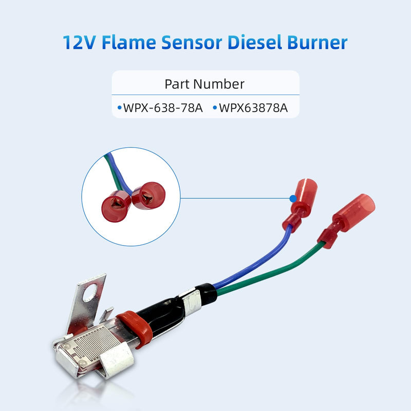 [Australia - AusPower] - Flame Sensor 12V Compatible with Aqua-Hot, Hydro-Hot and Webasto Burner Heads Replaces WPX-638-78A, WPX63878A - Direct Fit 1.0 Type Sensor 
