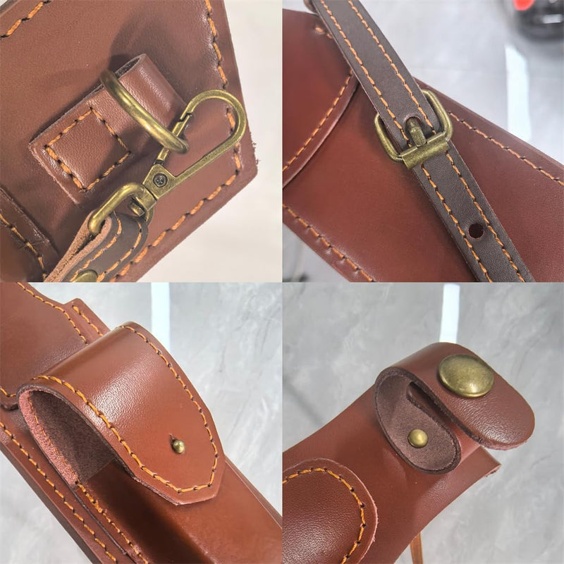 12.99" Large Leather Fixed Blade Knife Sheath,EDC Back Organizer for Work and Daily Use,Leatherman Sheath,EDC Pocket Organizer for Ourdoor Camping,Gifts for Men for Multitool,Brown