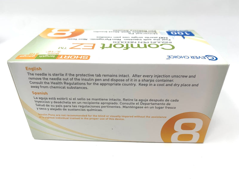 [Australia - AusPower] - Comfort EZ Insulin Pen Needles, 32G 4mm - 100 per Box 